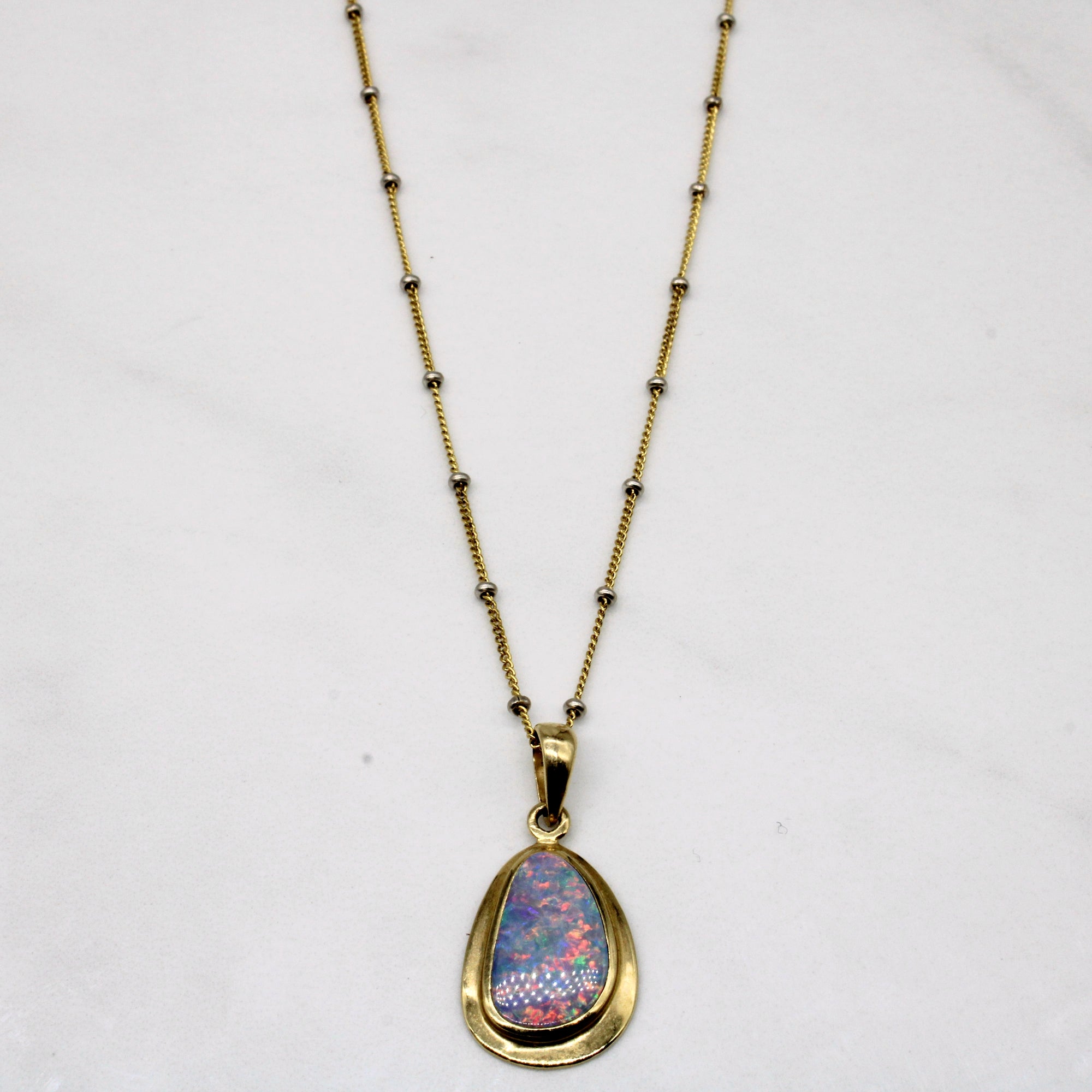 Opal Doublet Pendant & Necklace | 1.52ct | 18