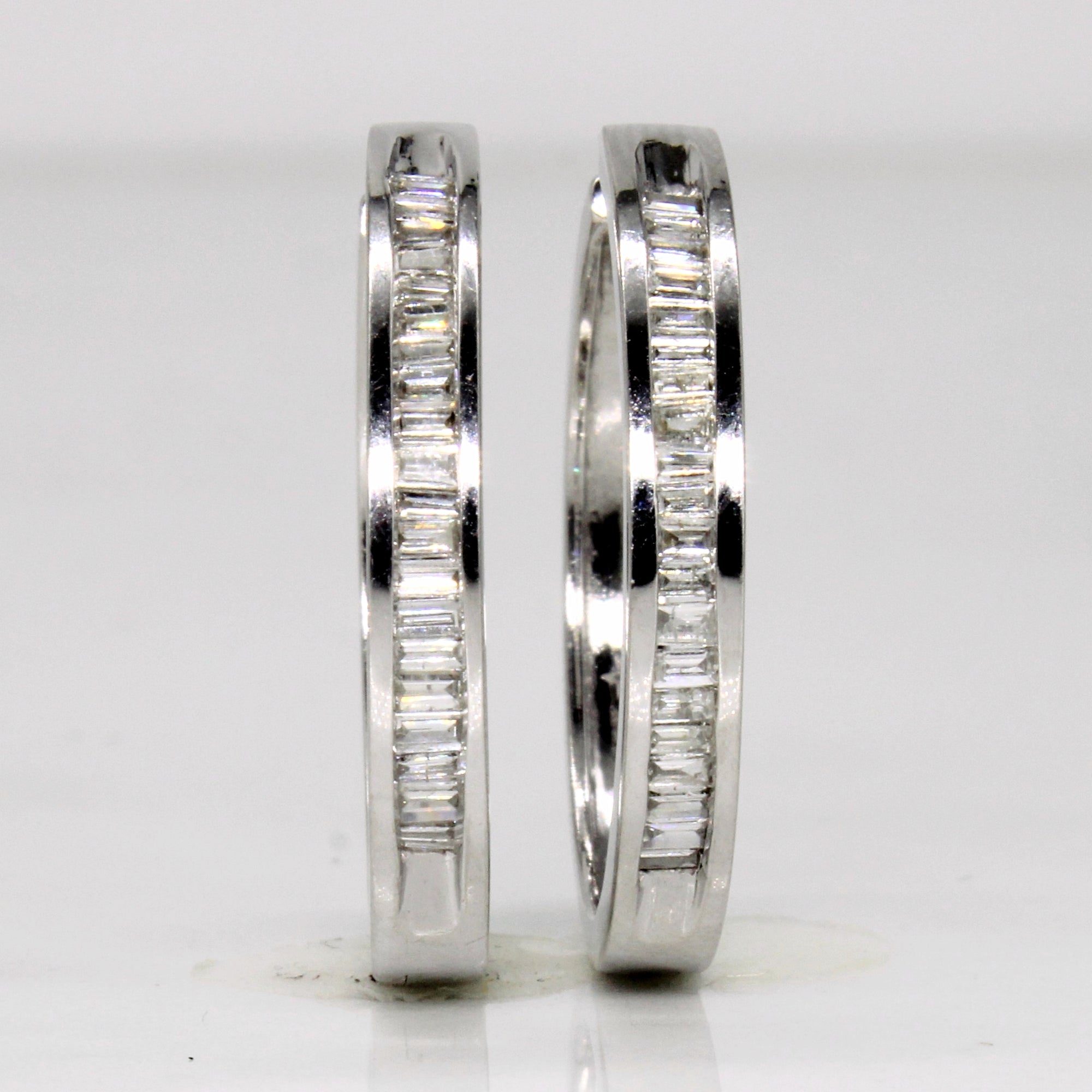 Channel Set Diamond Hoop Earrings | 0.50ctw |