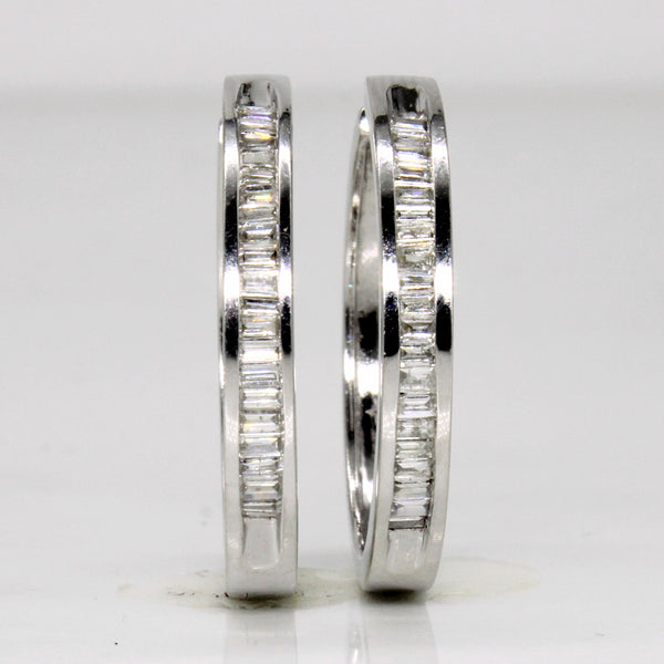 Channel Set Diamond Hoop Earrings | 0.50ctw |