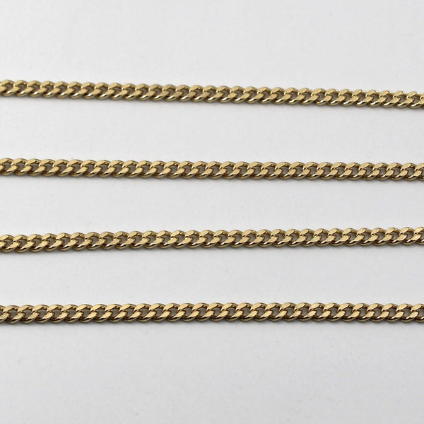 Yellow Gold Cable Link Chain | 24