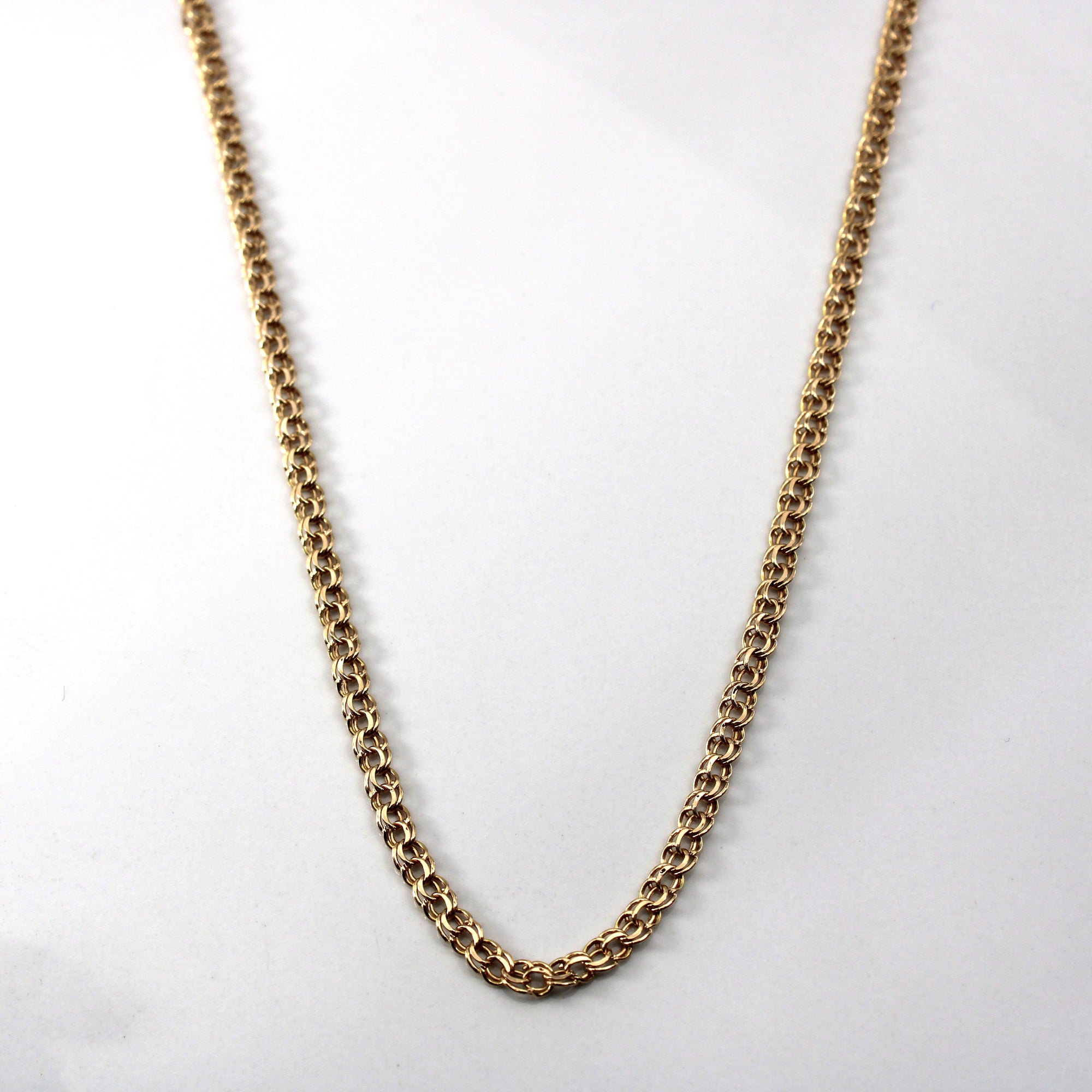 14k Yellow Gold Double Linked Cable Chain | 18