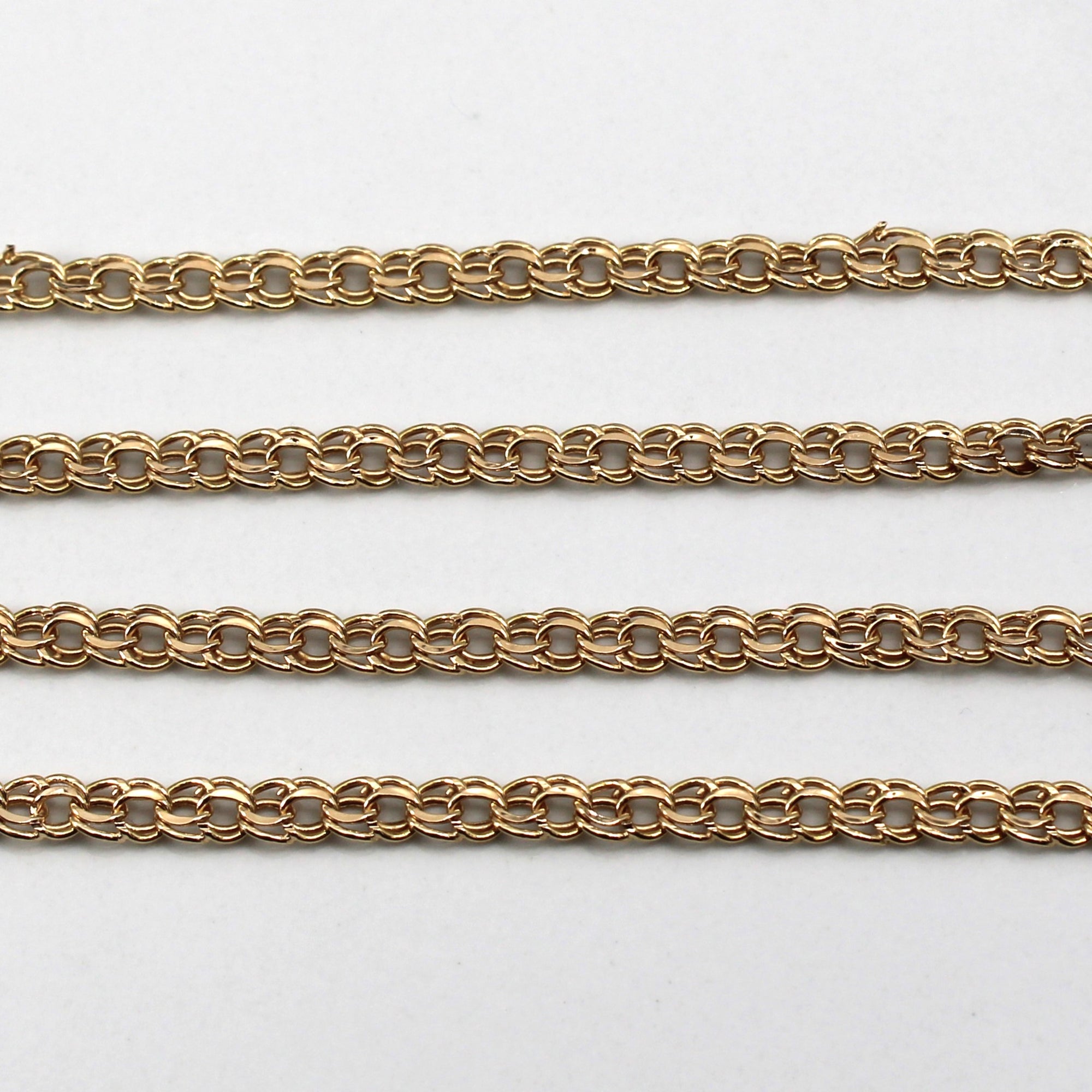 14k Yellow Gold Double Linked Cable Chain | 18