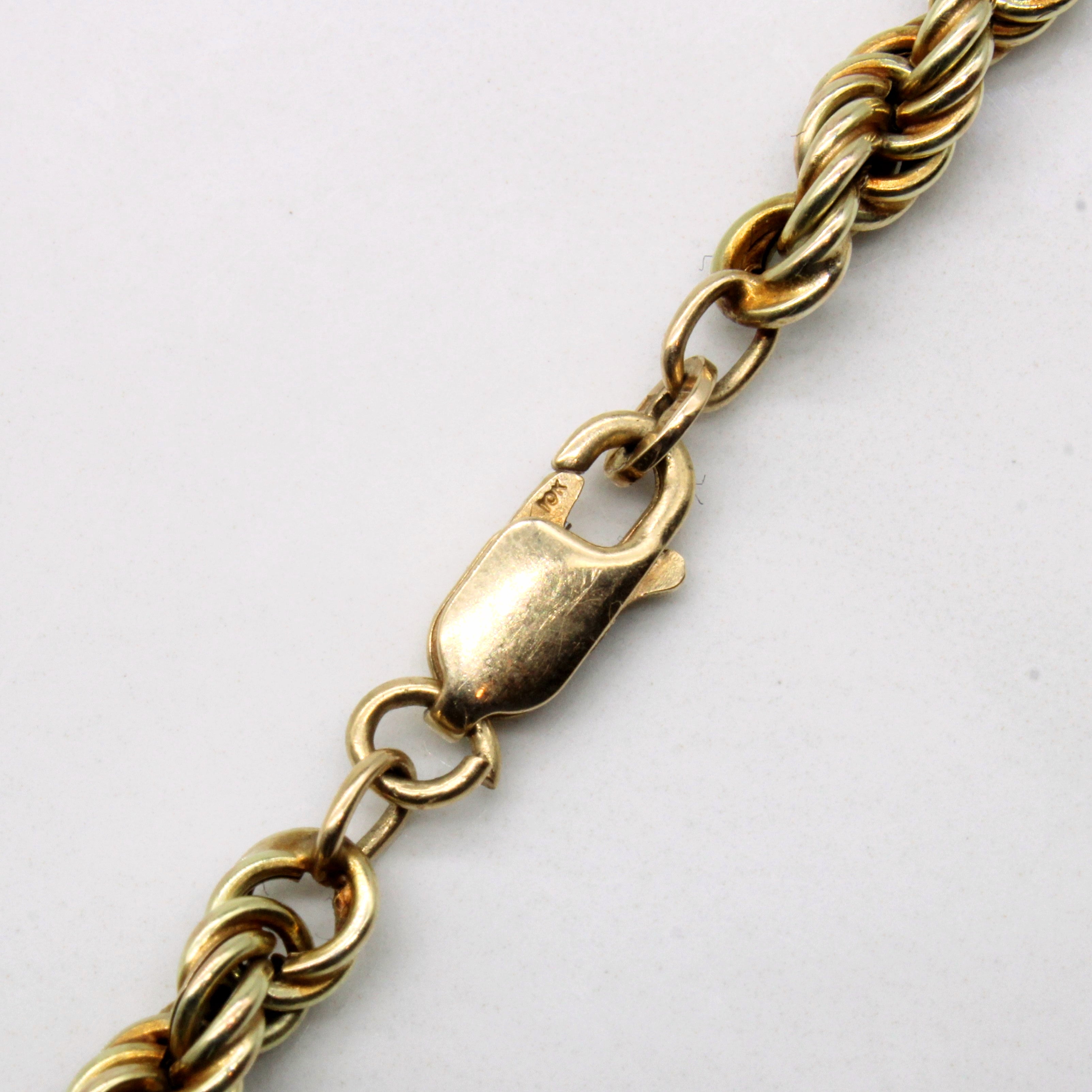 10k Yellow Gold Rope Chain | 24" |