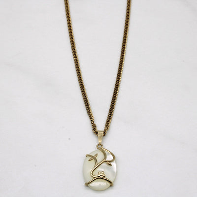 Mother of Pearl Pendant & Necklace | 5.75ct | 18