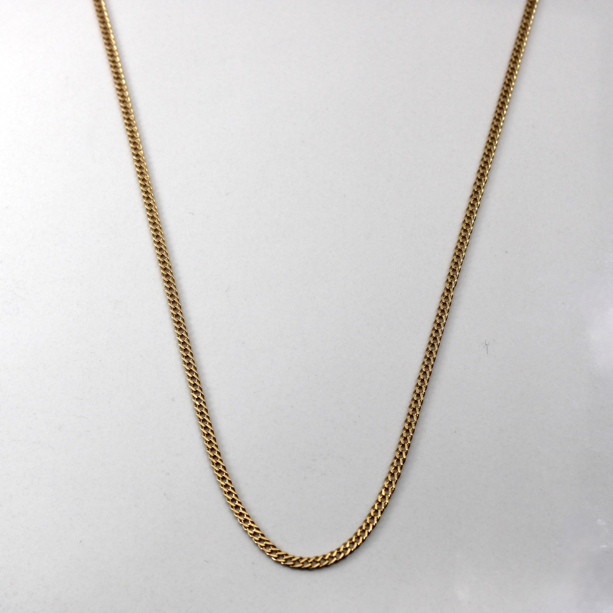 Yellow Gold Cable Link Chain | 22