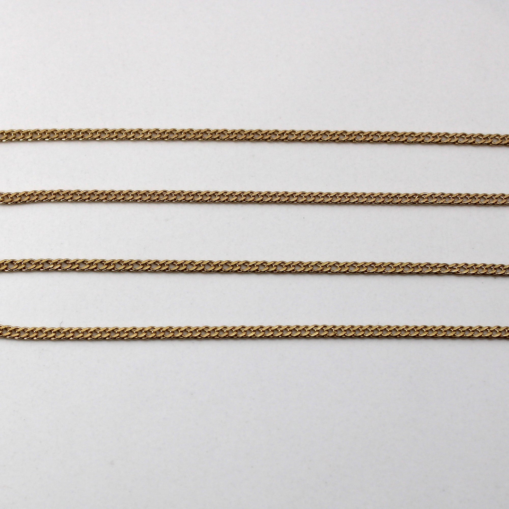 Yellow Gold Cable Link Chain | 22