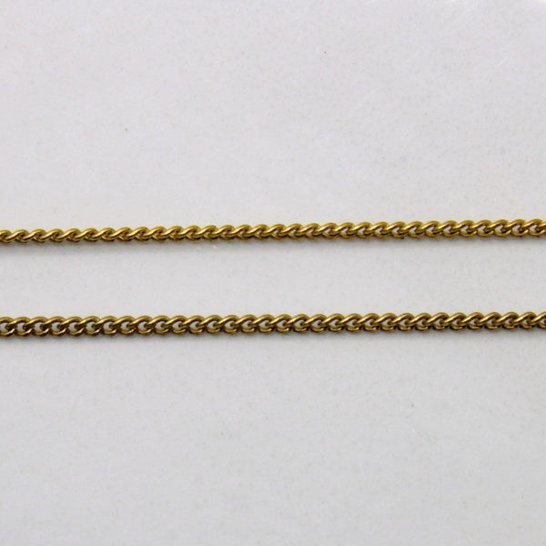 8k Yellow Gold Curb Chain | 24
