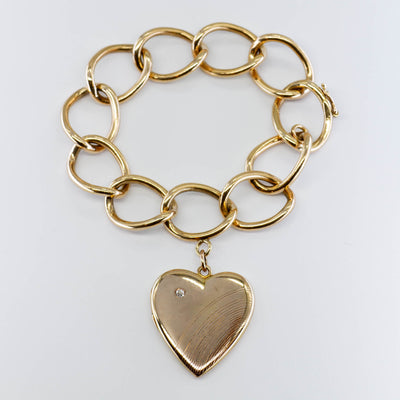 Heart Charm Diamond Bracelet | 0.04ct | 6
