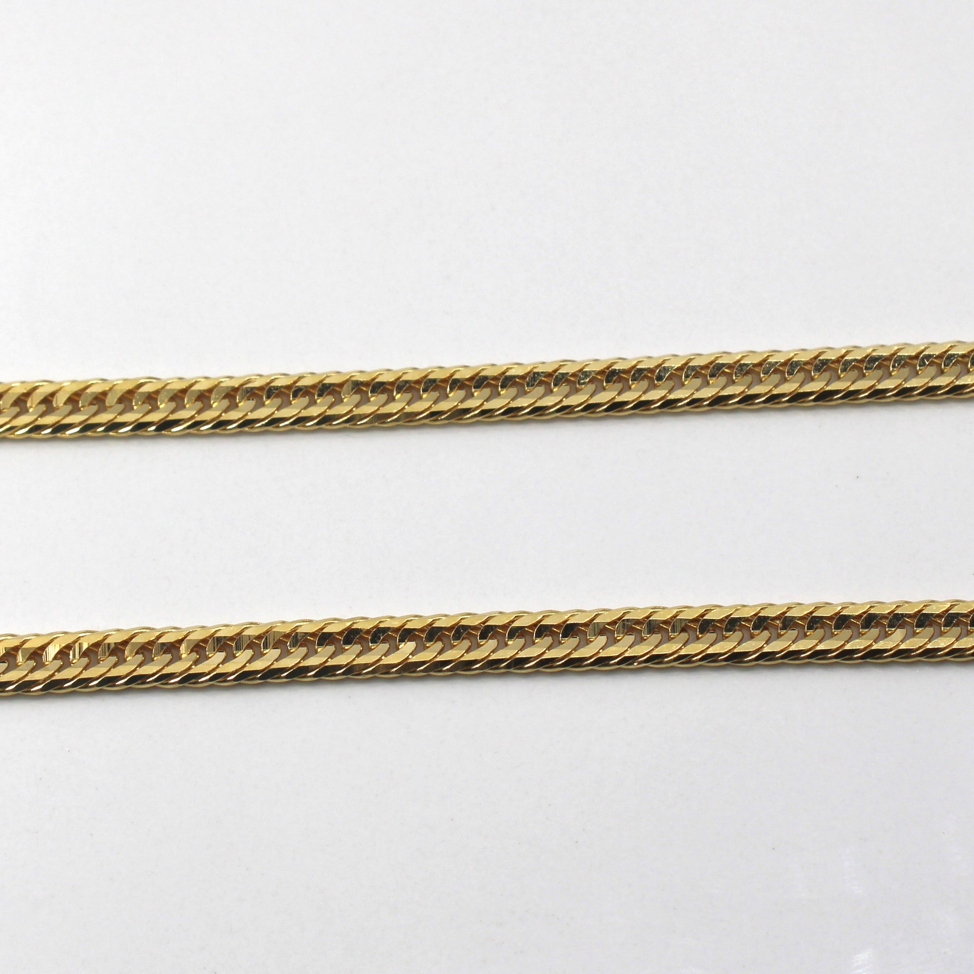 18k Yellow Gold Curb Link Chain | 22