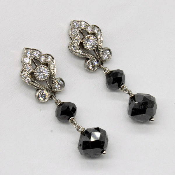 Black & White Diamond Art Deco Earrings | 8.00ctw, 0.42ctw |