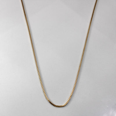 10k Yellow Gold Box Link Chain | 16