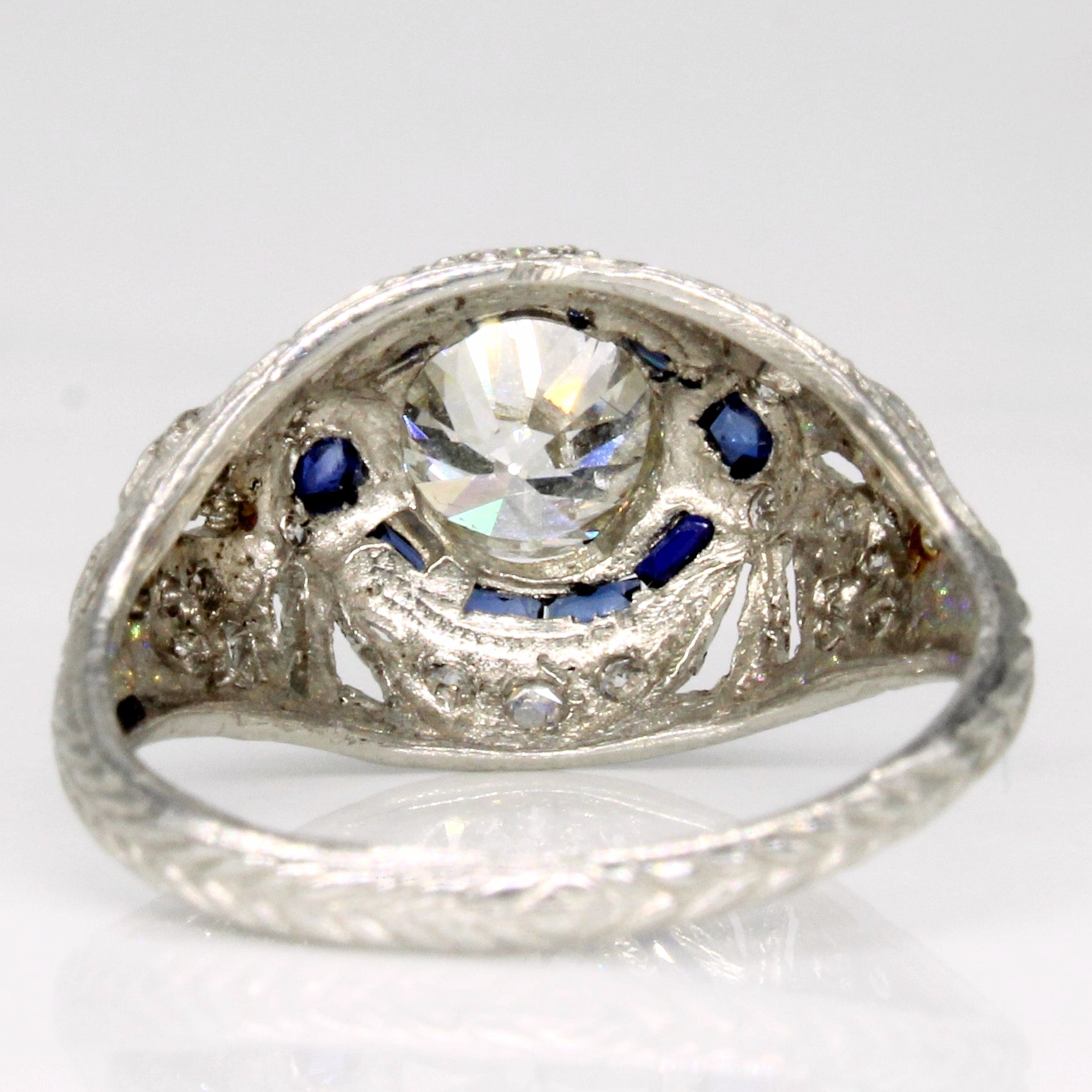 Art Deco Diamond & Sapphire Ring | 1.33ctw, 0.20ctw | SZ 6.25 |
