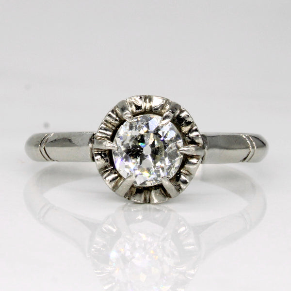 Art Deco Illusion Set Diamond Engagement Ring | 0.63ct | SZ 7.75 |