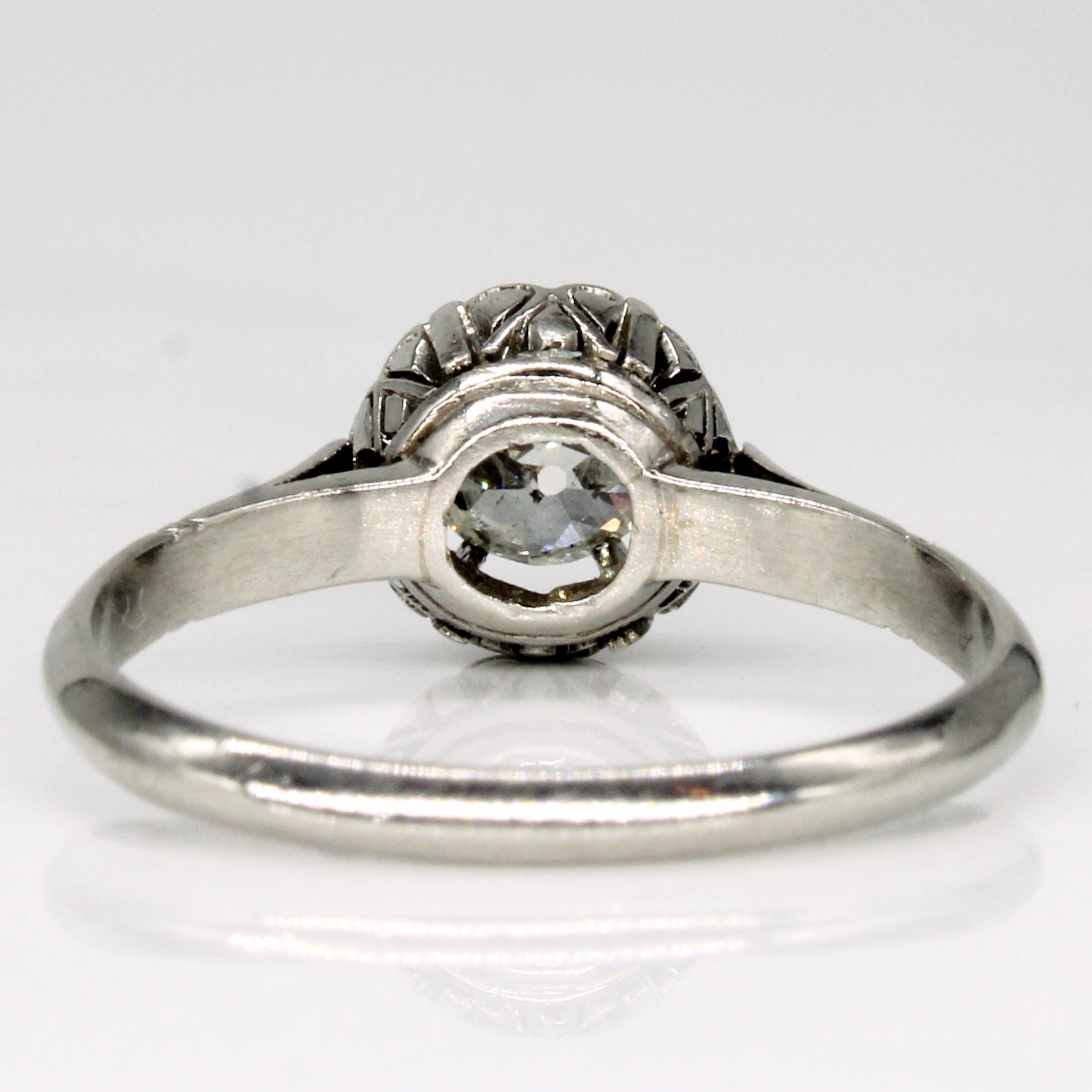 Art Deco Illusion Set Diamond Engagement Ring | 0.63ct | SZ 7.75 |