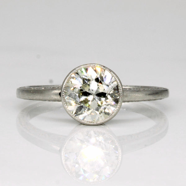 Art Deco Platinum & Diamond Engagement Ring | 1.23ct | SZ 6.5 |