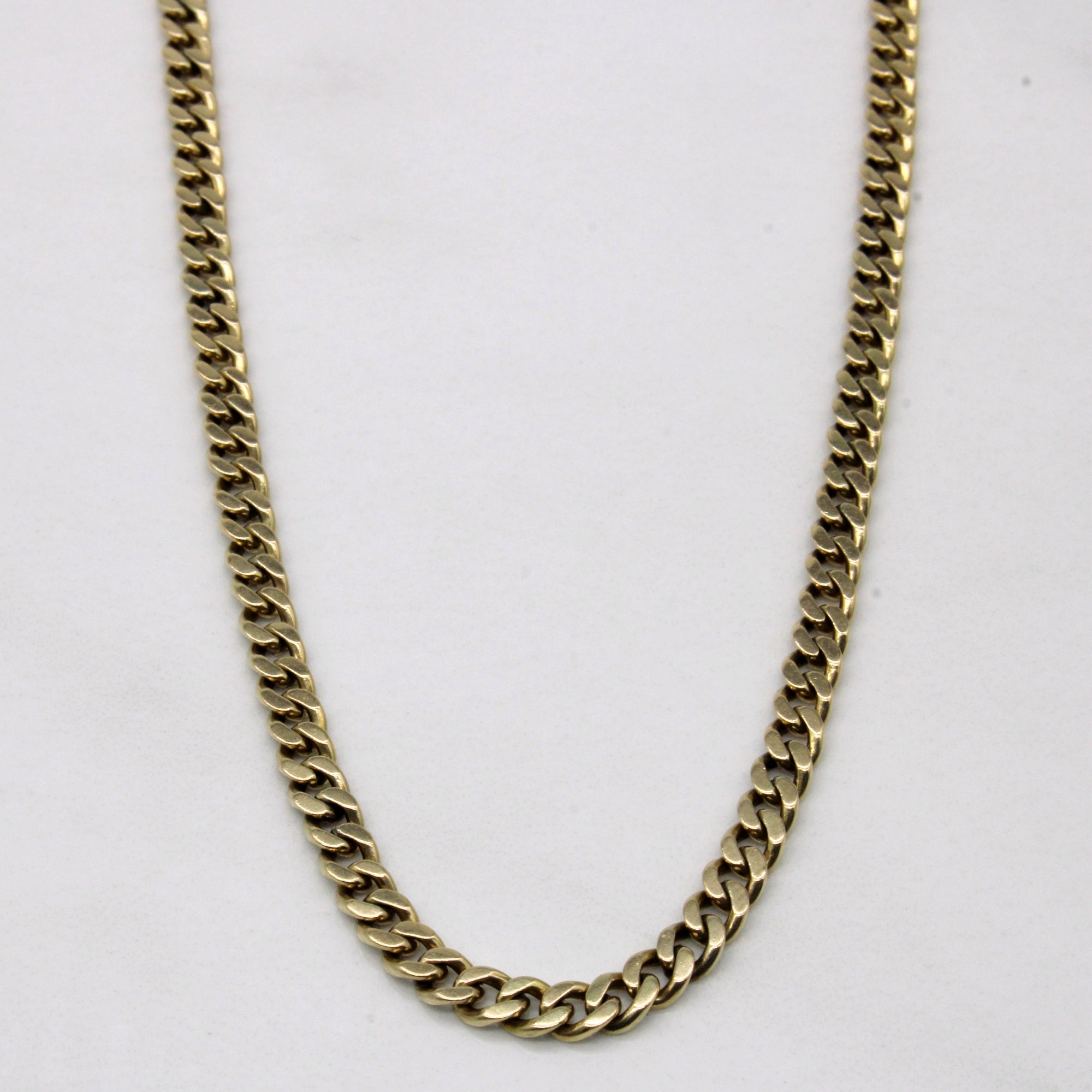 14k Yellow Gold Curb Link Chain | 48