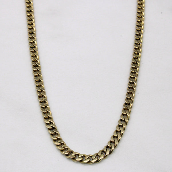 14k Yellow Gold Curb Link Chain | 48