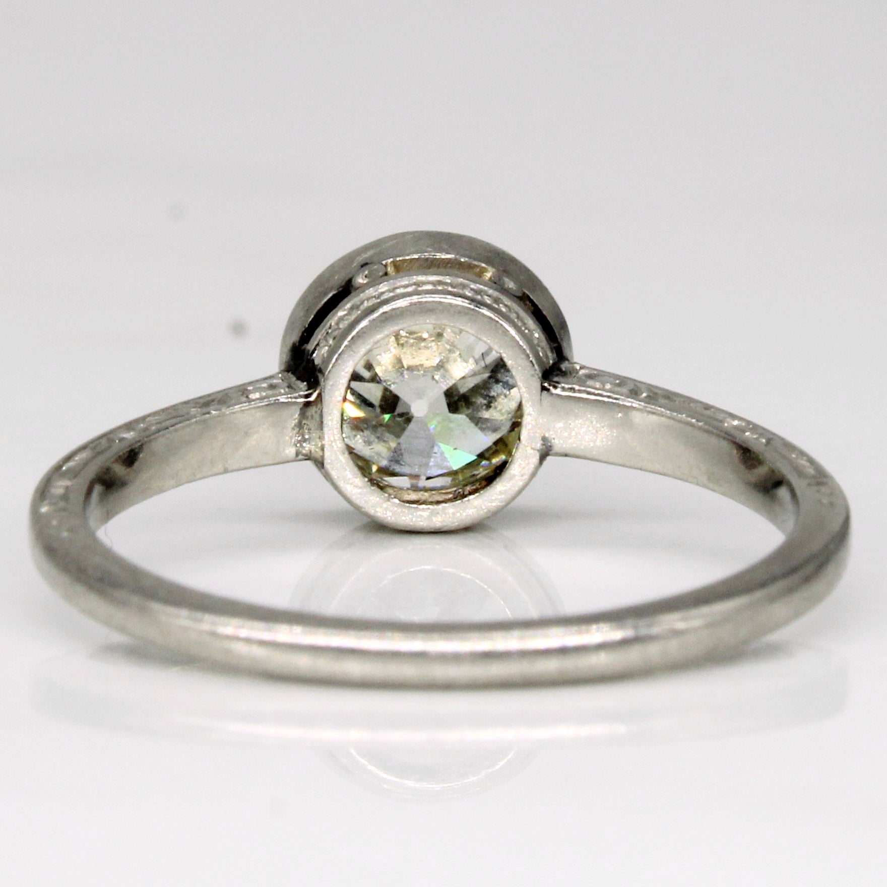 Art Deco Platinum & Diamond Engagement Ring | 1.23ct | SZ 6.5 |