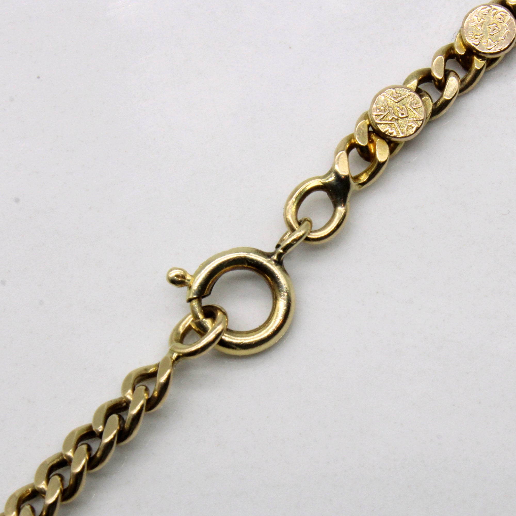 14k Yellow Gold Curb Link Chain | 48