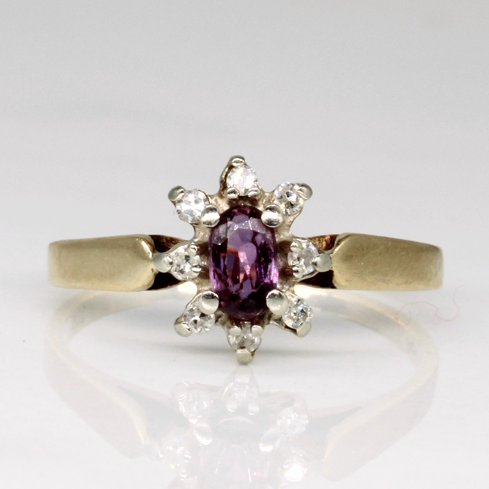 Pink Sapphire & Diamond 10k Ring | 0.17ct, 0.08ctw | SZ 5.25 |