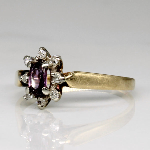 Pink Sapphire & Diamond 10k Ring | 0.17ct, 0.08ctw | SZ 5.25 |