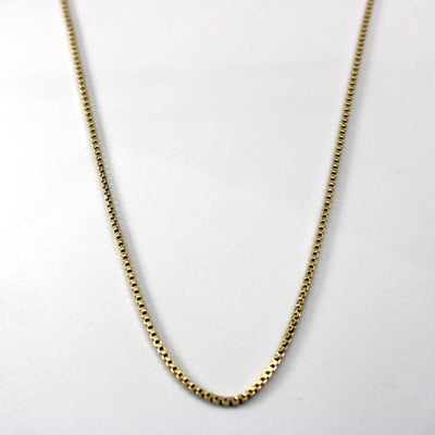 Yellow Gold Box Link Chain | 24