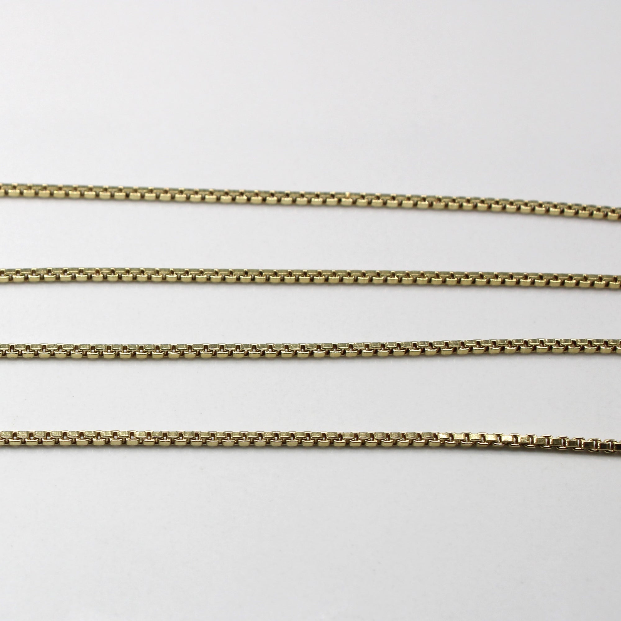 Yellow Gold Box Link Chain | 24