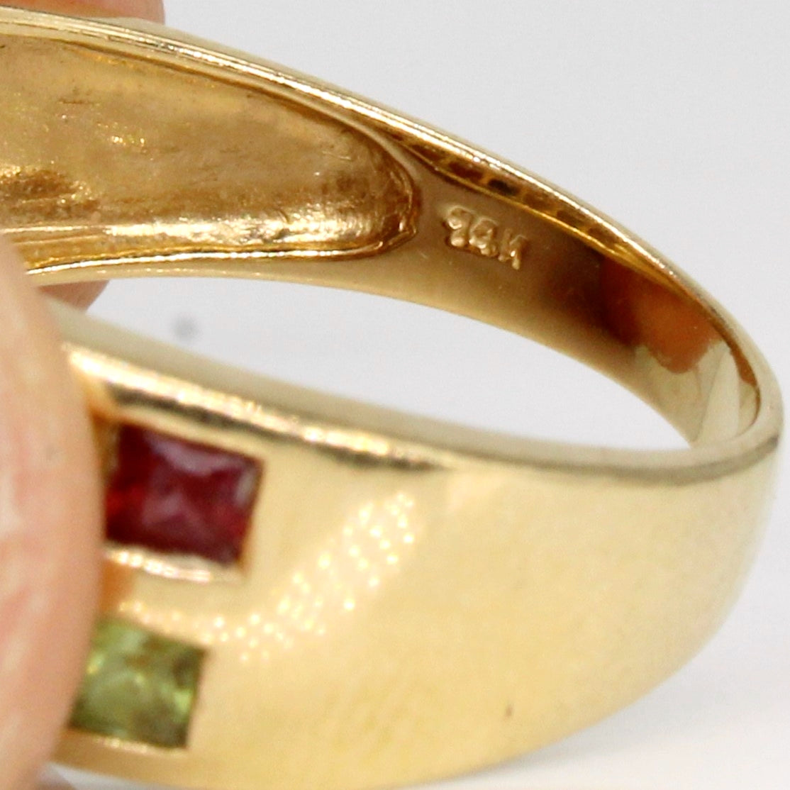 Bague multi-pierres en or jaune 14 carats | 1,44 ct | Taille 7 