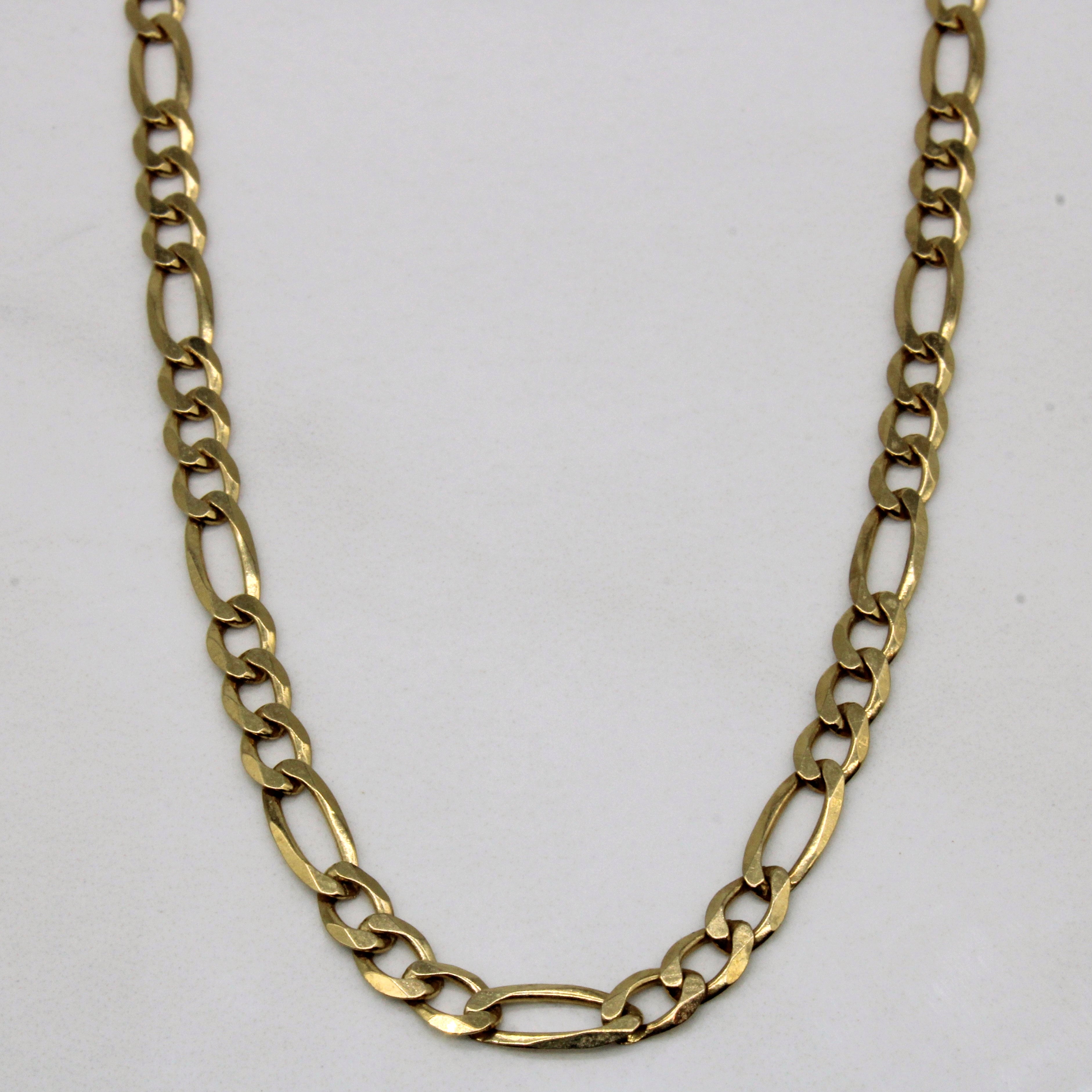 10k Yellow Gold Figaro Chain | 20" |
