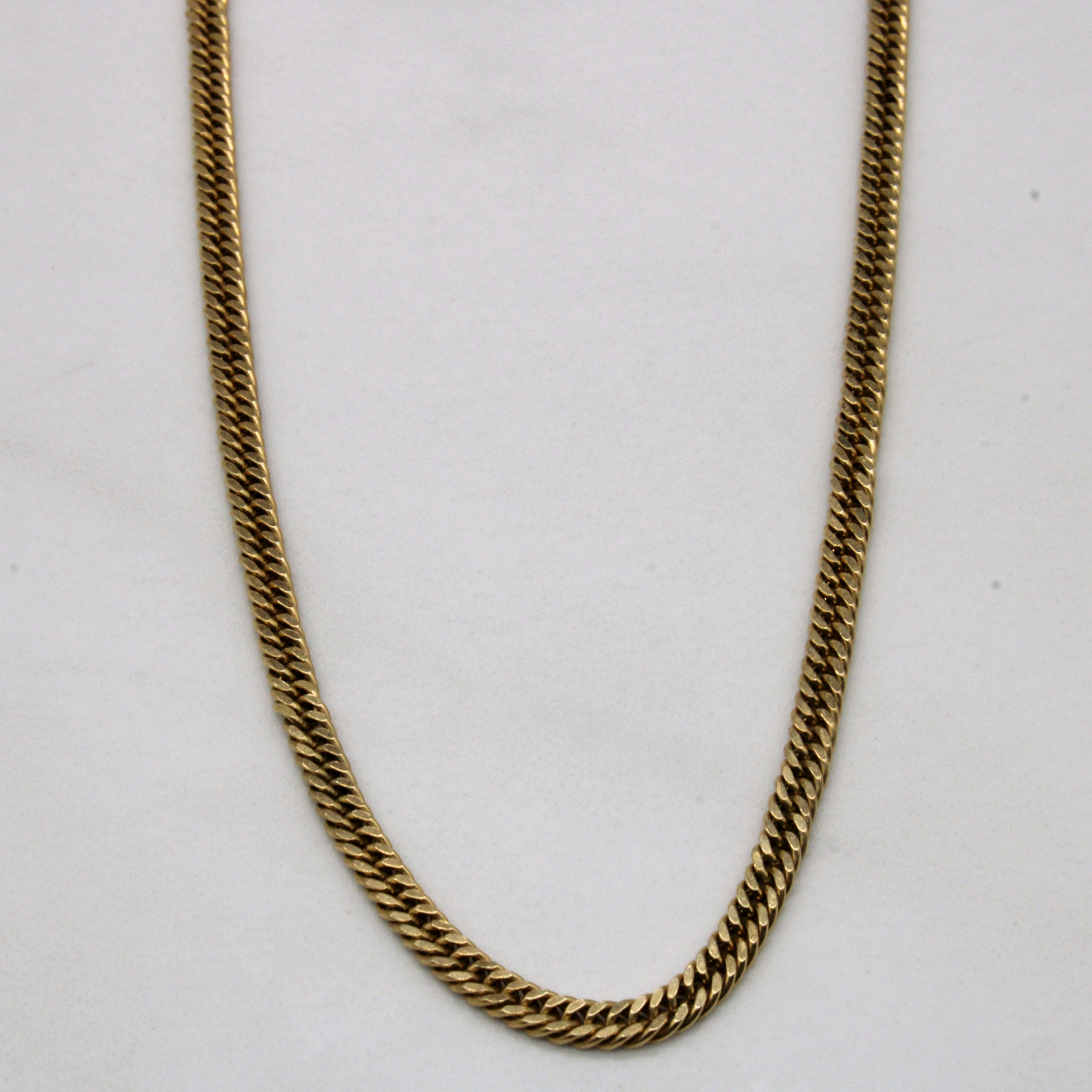 10k Yellow Gold Curb Link Chain | 22" |