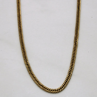 10k Yellow Gold Curb Link Chain | 22