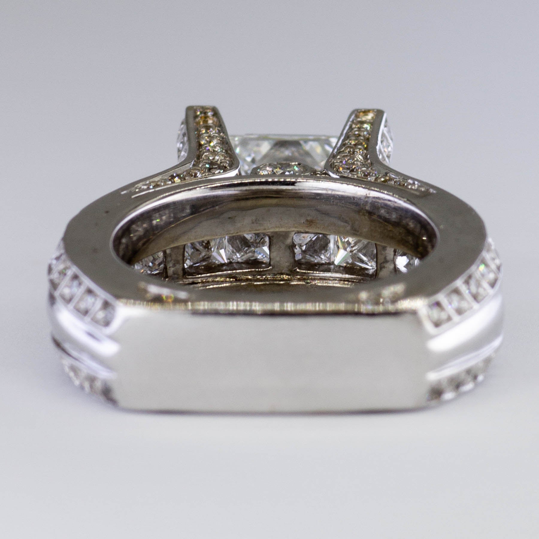 Princess Cut Diamond Engagement Ring | 3.77ctw | VS2/SI1 F/G Vg | SZ 4 |