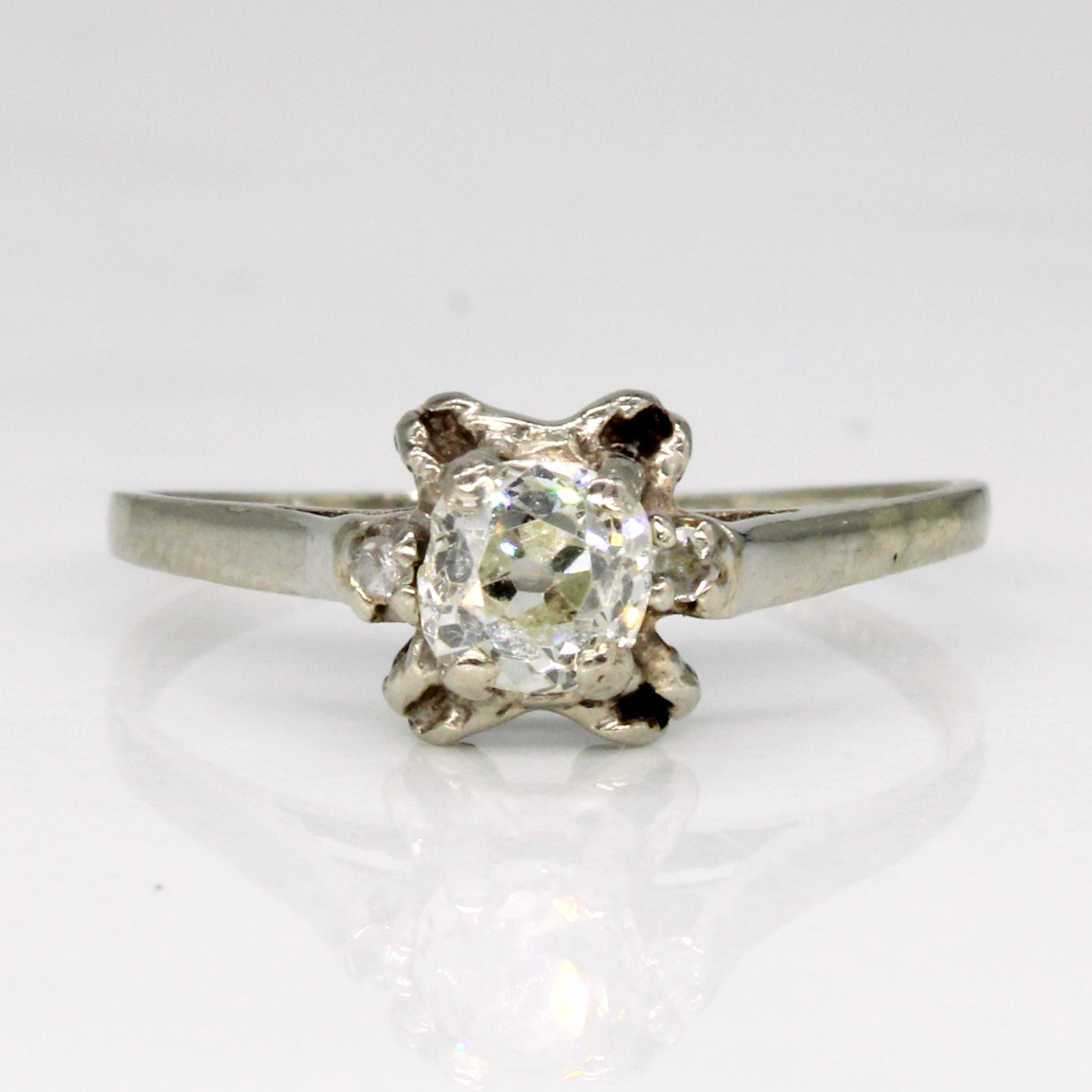 Illusion Set Old Mine Diamond Engagement Ring | 0.39ctw | SZ 6 |