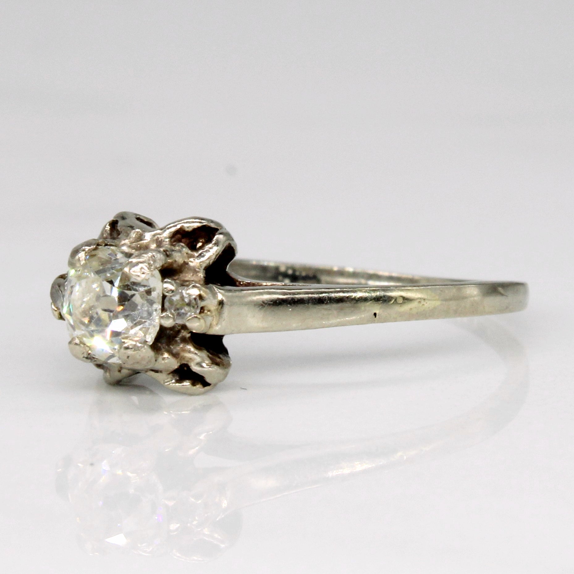 Illusion Set Old Mine Diamond Engagement Ring | 0.39ctw | SZ 6 |