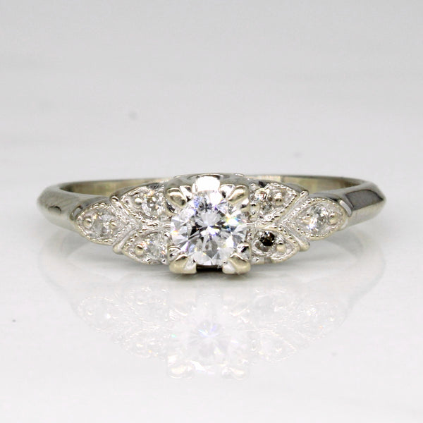 Vintage Diamond Engagement Ring | 0.28ctw | SZ 6.25 |