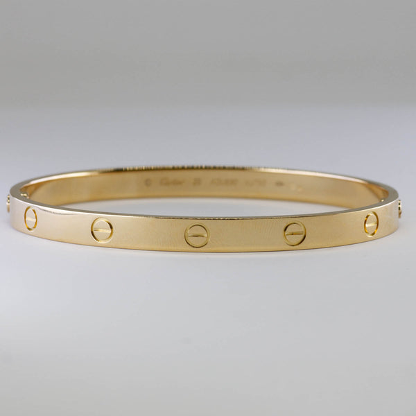 'Cartier' Love Bracelet in Yellow Gold | Cartier Sz 20
