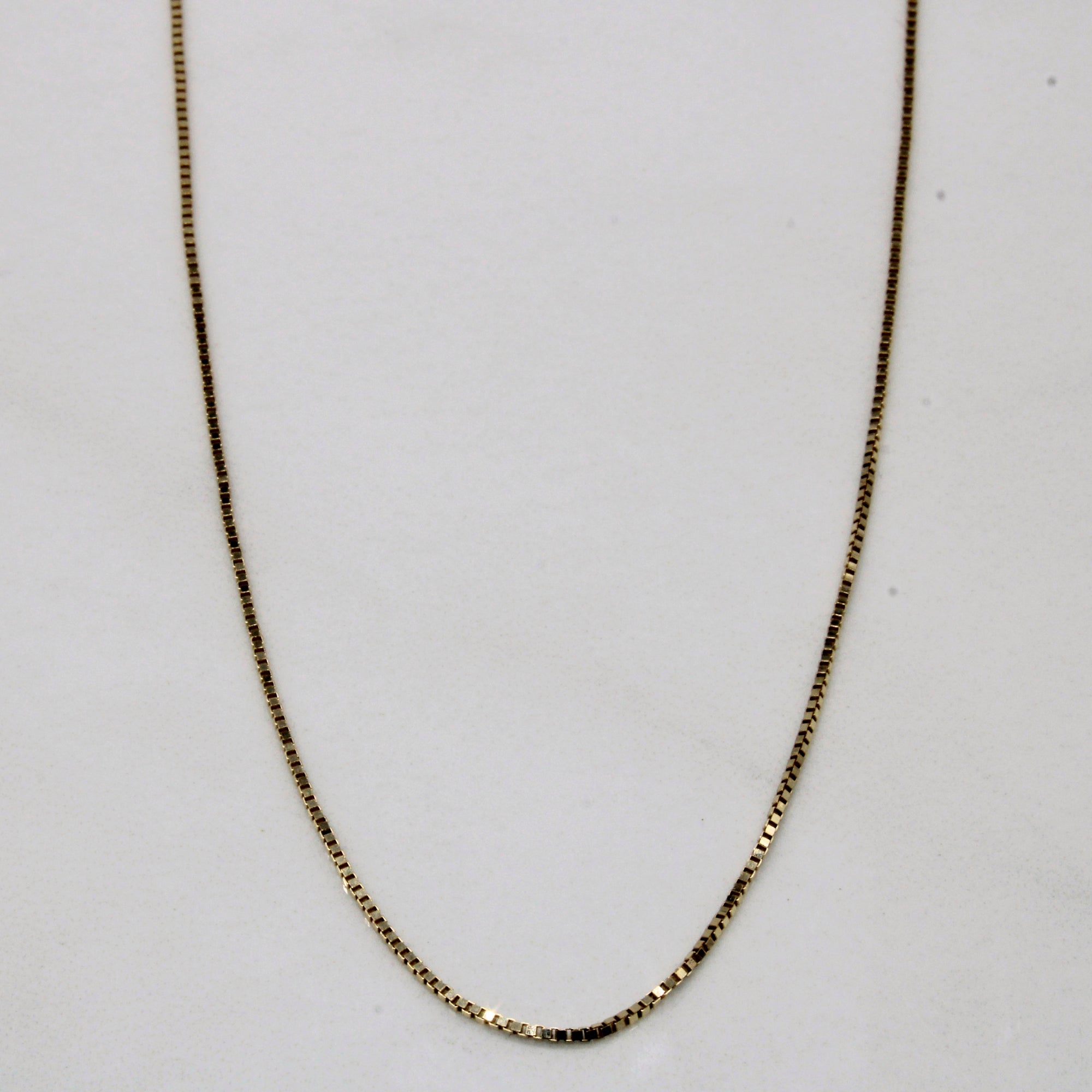 14k Yellow Gold Box Link Chain | 18