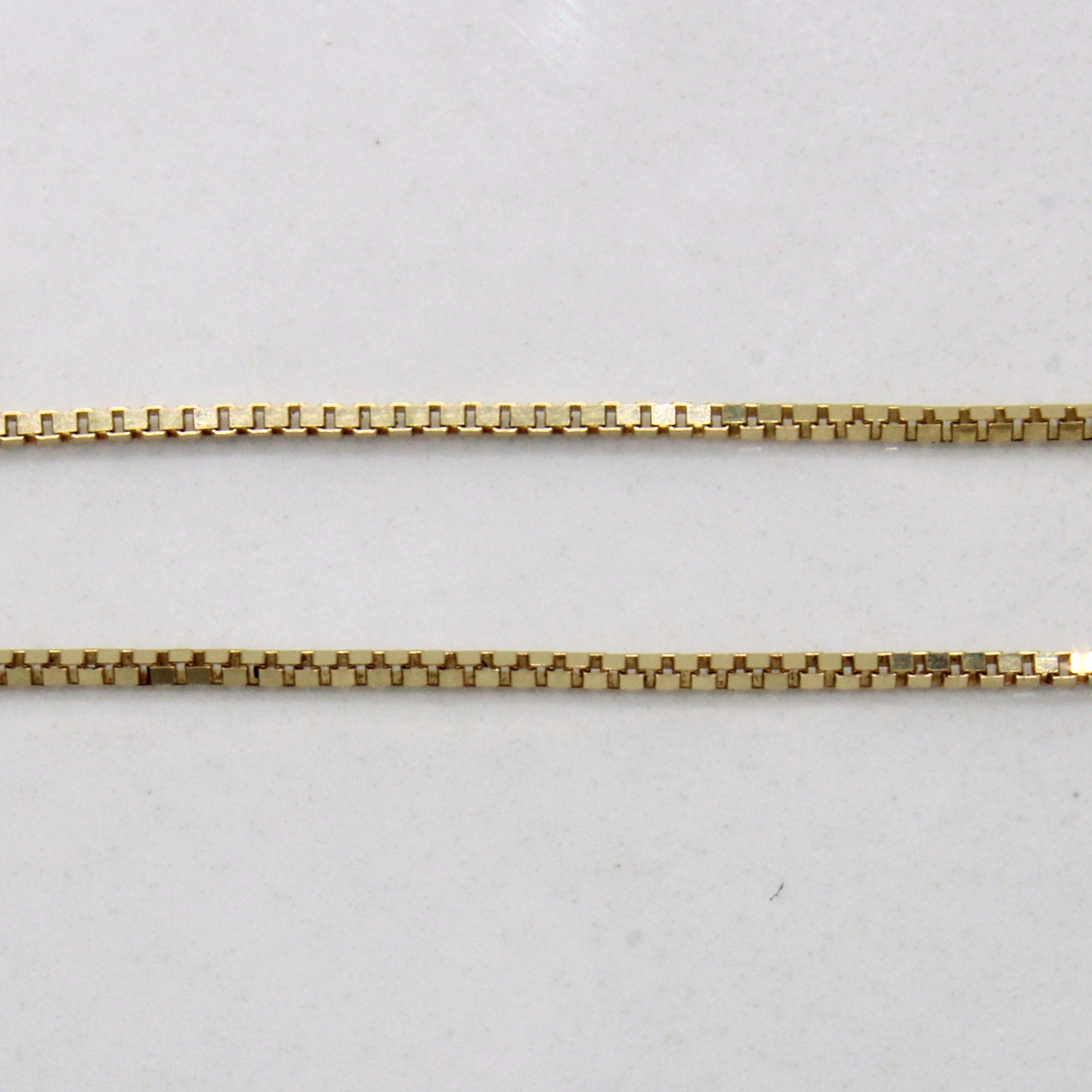 14k Yellow Gold Box Link Chain | 18