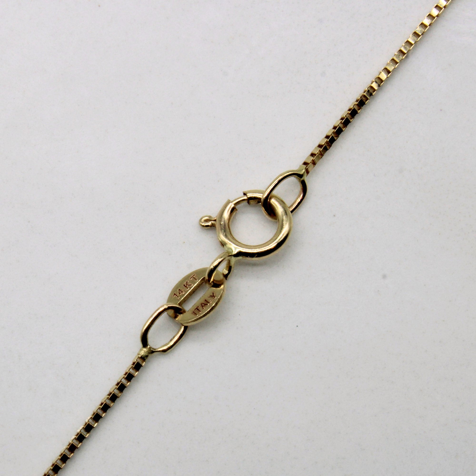 14k Yellow Gold Box Link Chain | 18