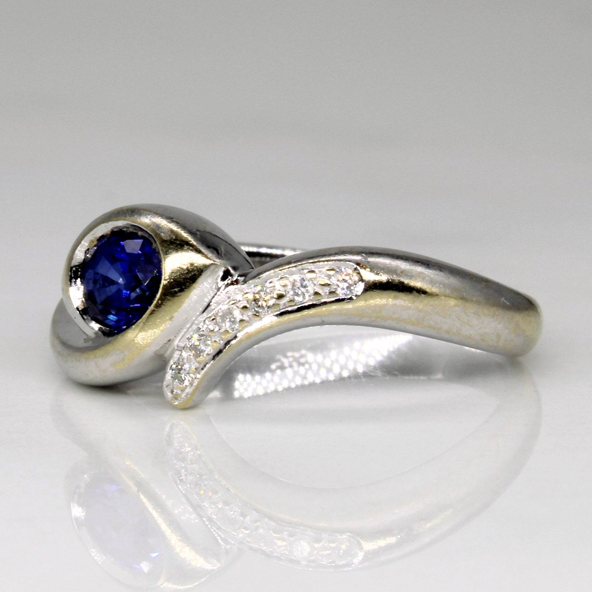 Sapphire & Diamond Waterfall Ring | 0.50ct, 0.03ctw | SZ 6 |
