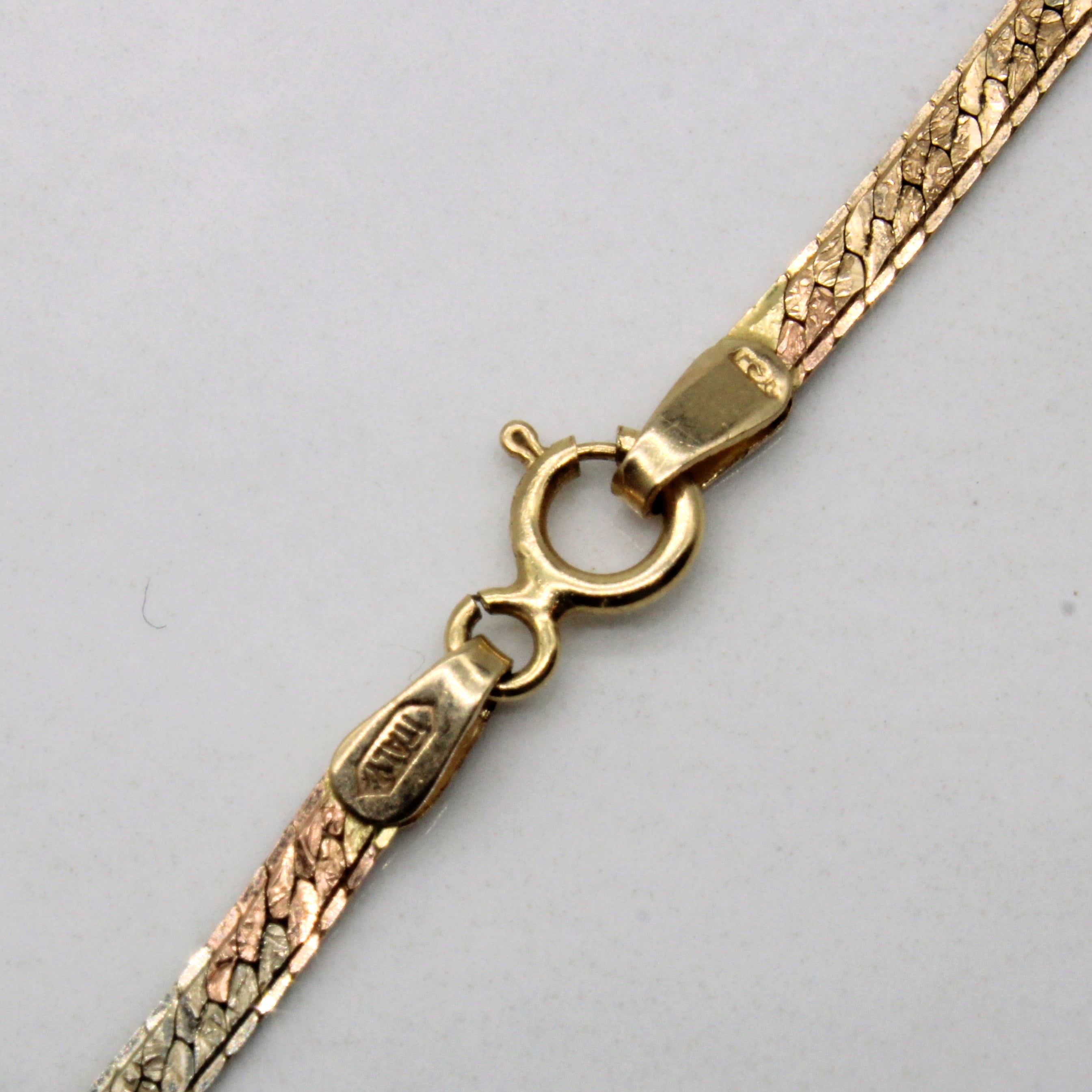 14k Tri Tone Gold Chain | 18" |