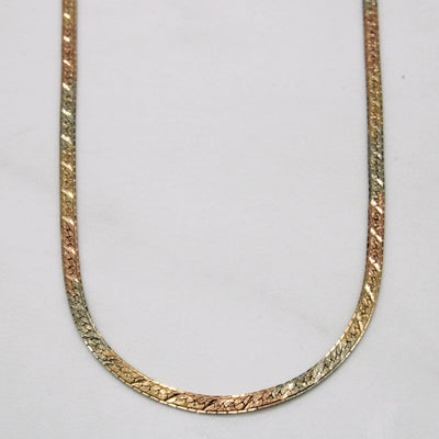 14k Tri Tone Gold Chain | 18
