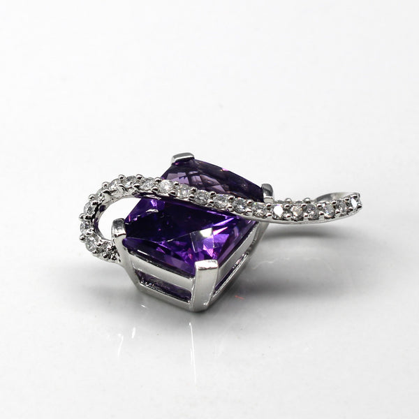 Amethyst and Diamond Pendant | 5.80ct | 0.22ctw |