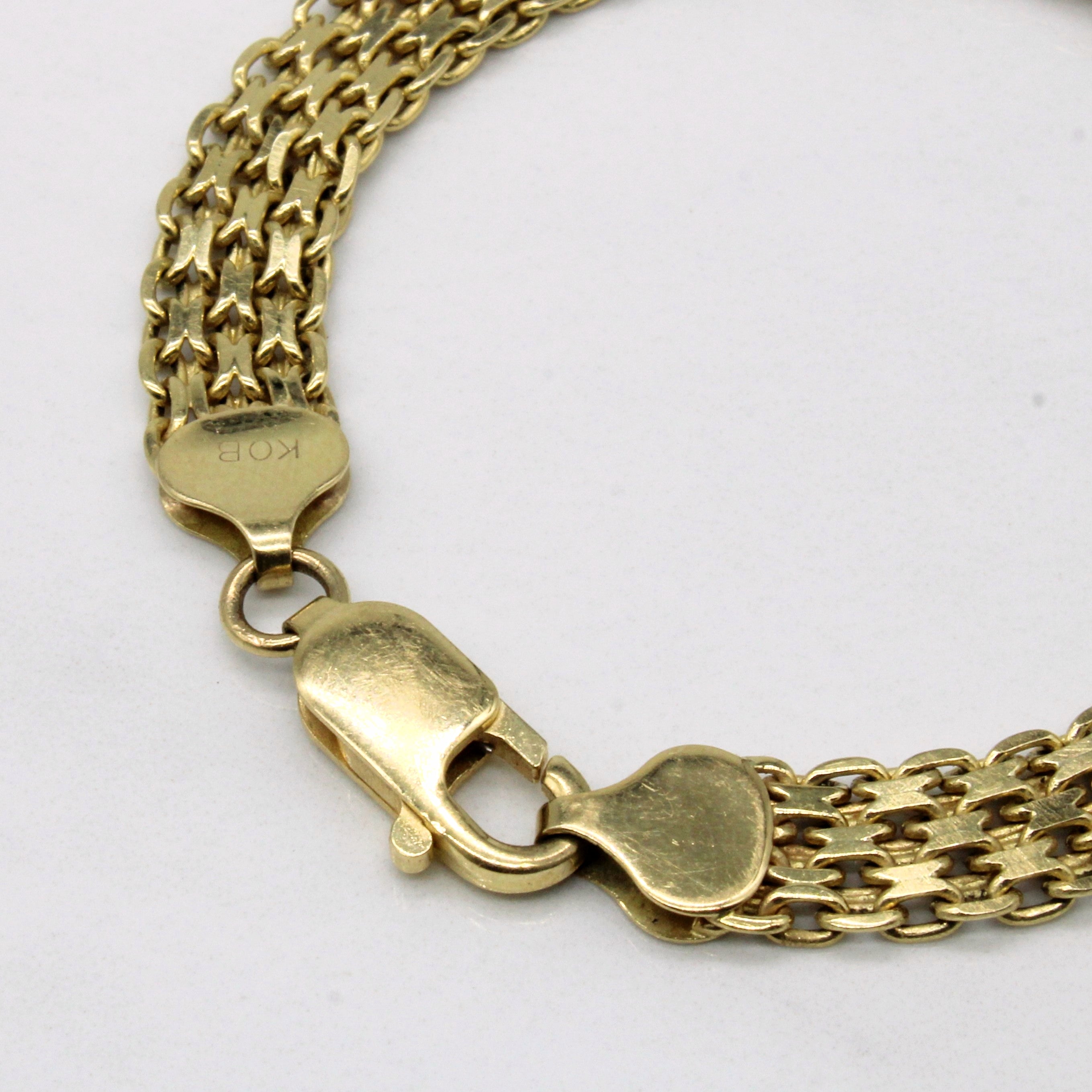 14k Yellow Gold Woven Bracelet | 7" |