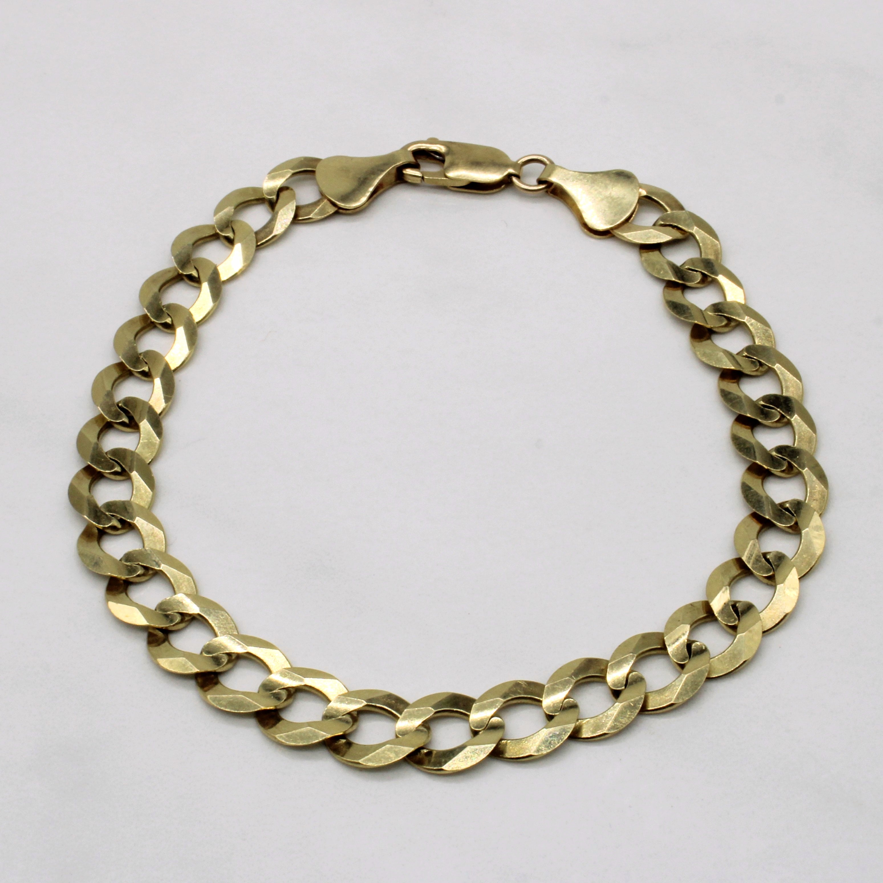 10k Yellow Gold Curb Link Bracelet | 8.5" |