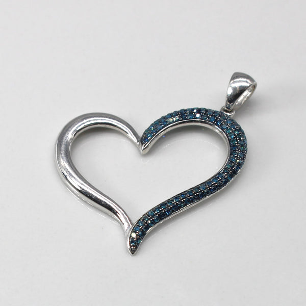 Blue Diamond Heart Pendant | 0.33ctw |