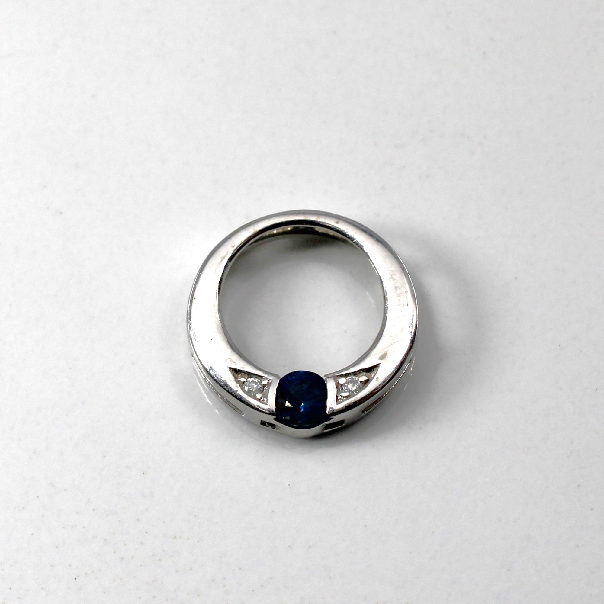 Sapphire & Diamond Circle Pendant | 0.22ct | 0.02ctw |