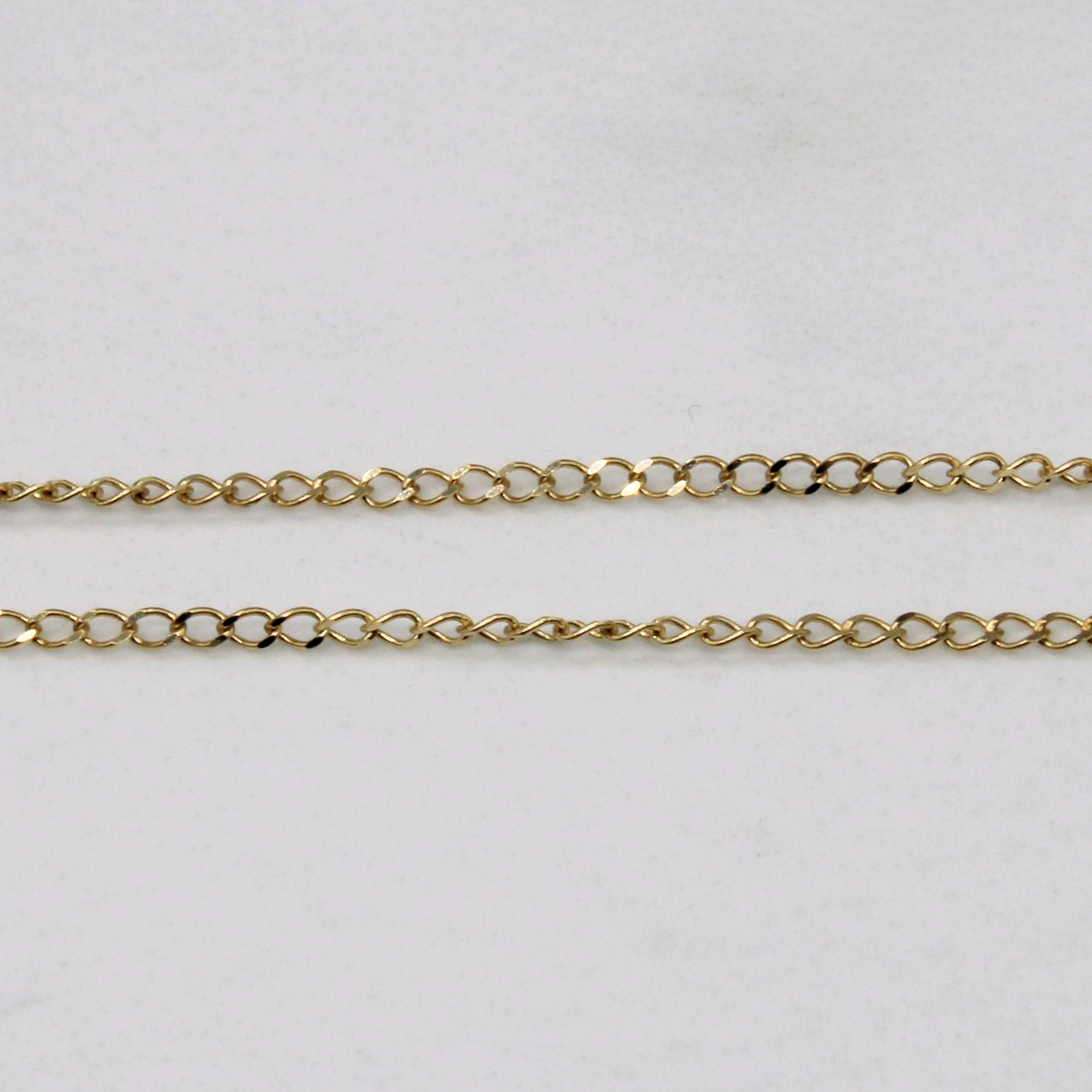 Sapphire & Diamond Scoop 10k Pendant & Cable Chain | 0.75ctw, 0.01ctw | 18