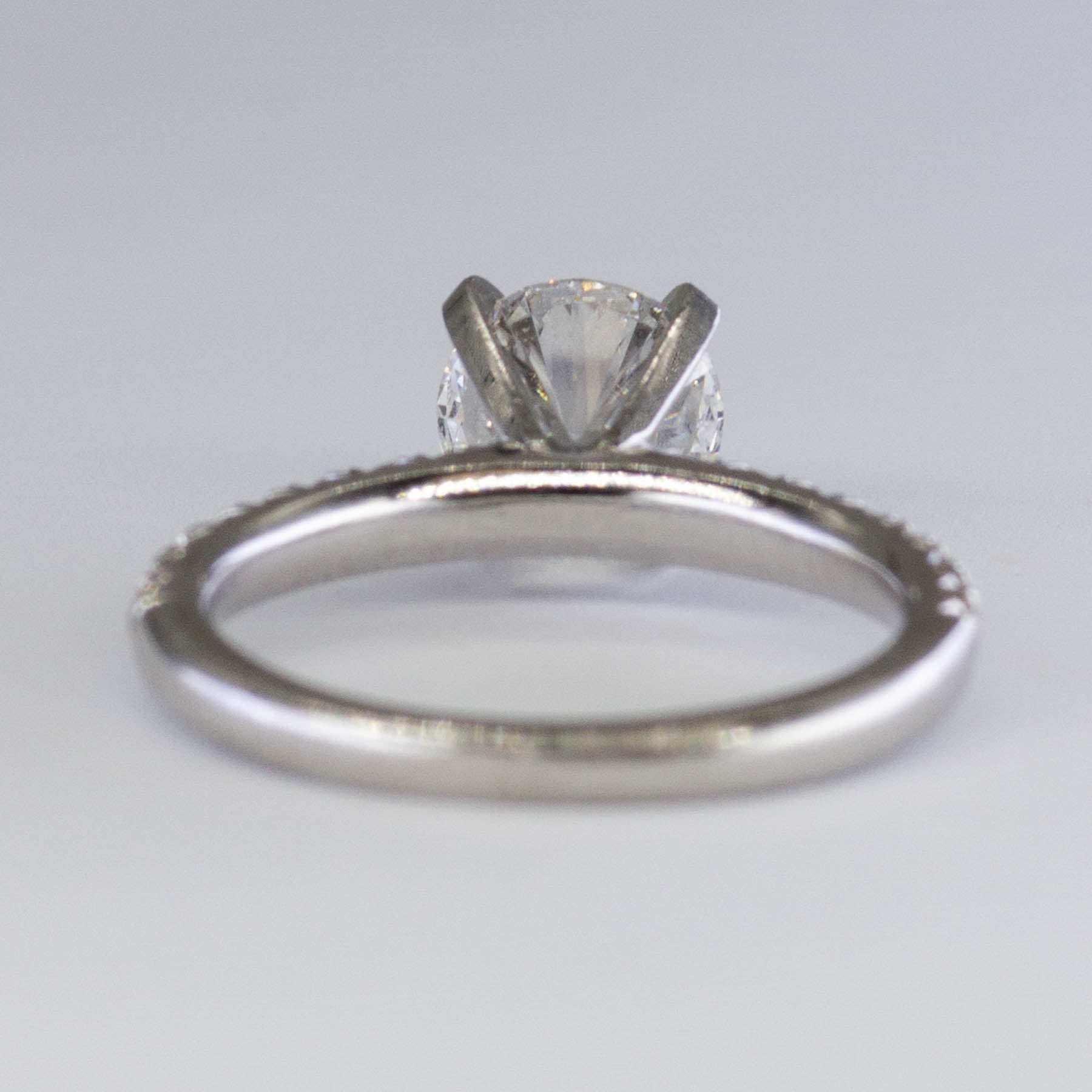 Flush Set Pave Diamond Engagement Ring | 1.50ctw | SZ 4.75 |