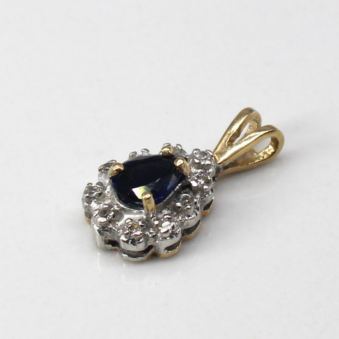 Sapphire & Diamond Drop Pendant | 0.50ct | 0.06ctw |